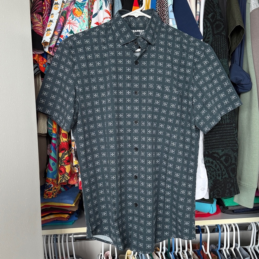 Bearbottom Patterned Short Sleeve Shirt w Pocket